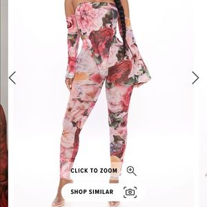 Fashion Nova Blame It On The Rose Legging Set